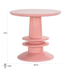 Ronde Bijzettafel Josy Ø42 cm - Roze - Loft24.nl