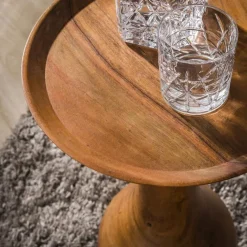 Ronde Bijzettafel Kiara Acaciahout - 35cm - Loft24.nl