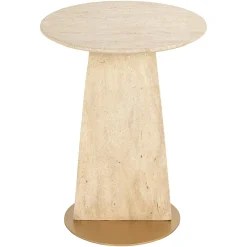 Ronde Bijzettafel Kibo Marmer Ø45 cm - Loft24.nl