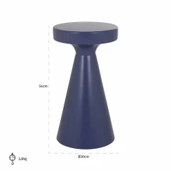 Ronde Bijzettafel Kimble 53 cm hoog - Paars - Loft24.nl