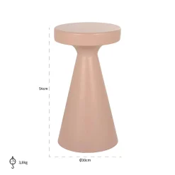 Ronde Bijzettafel Kimble 53 cm hoog - Roze - Loft24.nl