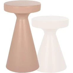 Ronde Bijzettafel Kimble 53 cm hoog - Roze - Loft24.nl