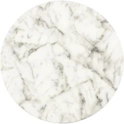 Ronde Bijzettafel Kita Faux marmer Ø34 cm - Wit - Loft24.nl