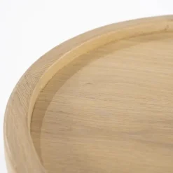 Ronde Bijzettafel Leia Eikenhout 46cm - Naturel - Loft24.nl