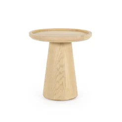 Ronde Bijzettafel Leia Eikenhout 46cm - Naturel - Loft24.nl