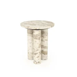 Ronde Bijzettafel Marmo Marmer 40cm - Loft24.nl