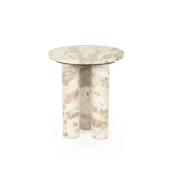 Ronde Bijzettafel Marmo Marmer 40cm - Loft24.nl