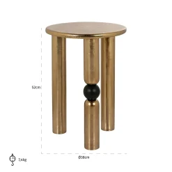Ronde Bijzettafel Marshall Ø38 cm - Goud - Loft24.nl