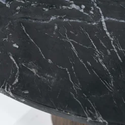 Ronde Bijzettafel Maxim Mangohout Marmer 60cm - Loft24.nl