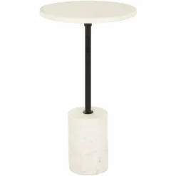 Ronde Bijzettafel Misty Marmer - Ø30 cm - Loft24.nl