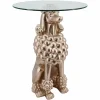 Ronde Bijzettafel Poodle Glas - Ø48 cm - Loft24.nl