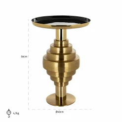 Ronde Bijzettafel Renao Ø40 cm - Zwart - Loft24.nl