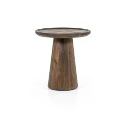 Ronde Bijzettafel Ron Mangohout - Bruin - Loft24.nl