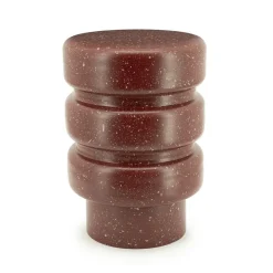 Ronde Bijzettafel Spatter 30cm - Burgundy - Loft24.nl