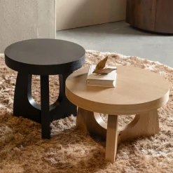 Ronde Bijzettafel Tala 45cm Zwart - Loft24.nl