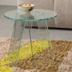 Ronde Bijzettafel Walt Acryl 40cm - Transparant - Loft24.nl