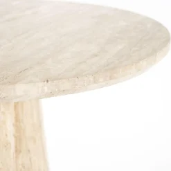 Ronde Bistrotafel Aime Travertin 70 x 75 cm - Loft24.nl