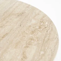 Ronde Bistrotafel Aime Travertin 70 x 75 cm - Loft24.nl