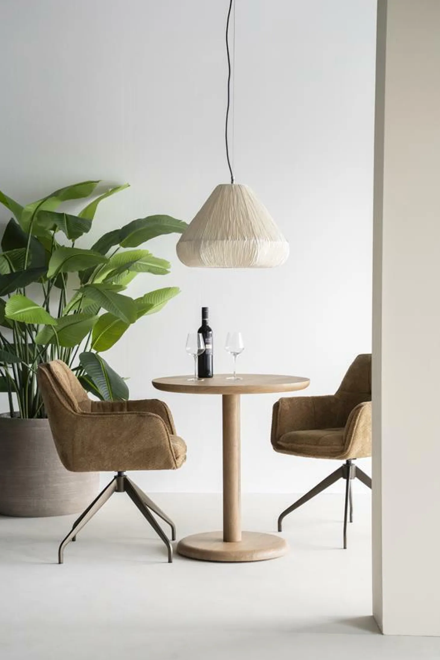 Ronde Bistrotafel Florent Mangohout 70cm - Naturel - Loft24.nl