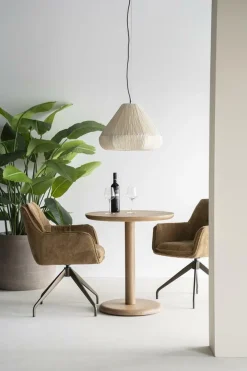 Ronde Bistrotafel Florent Mangohout 70cm - Lichtbruin - Loft24.nl