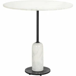 Ronde Bistrotafel Jagger Marmer Ø76 cm - Wit - Loft24.nl