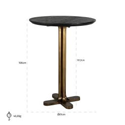 Ronde Bistrotafel Revelin Ø80 cm - Mangohout - Loft24.nl