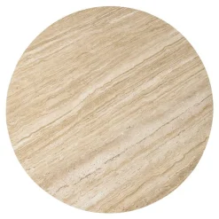 Ronde Eettafel Aikin Travertin en Mangohout - 130cm - Loft24.nl