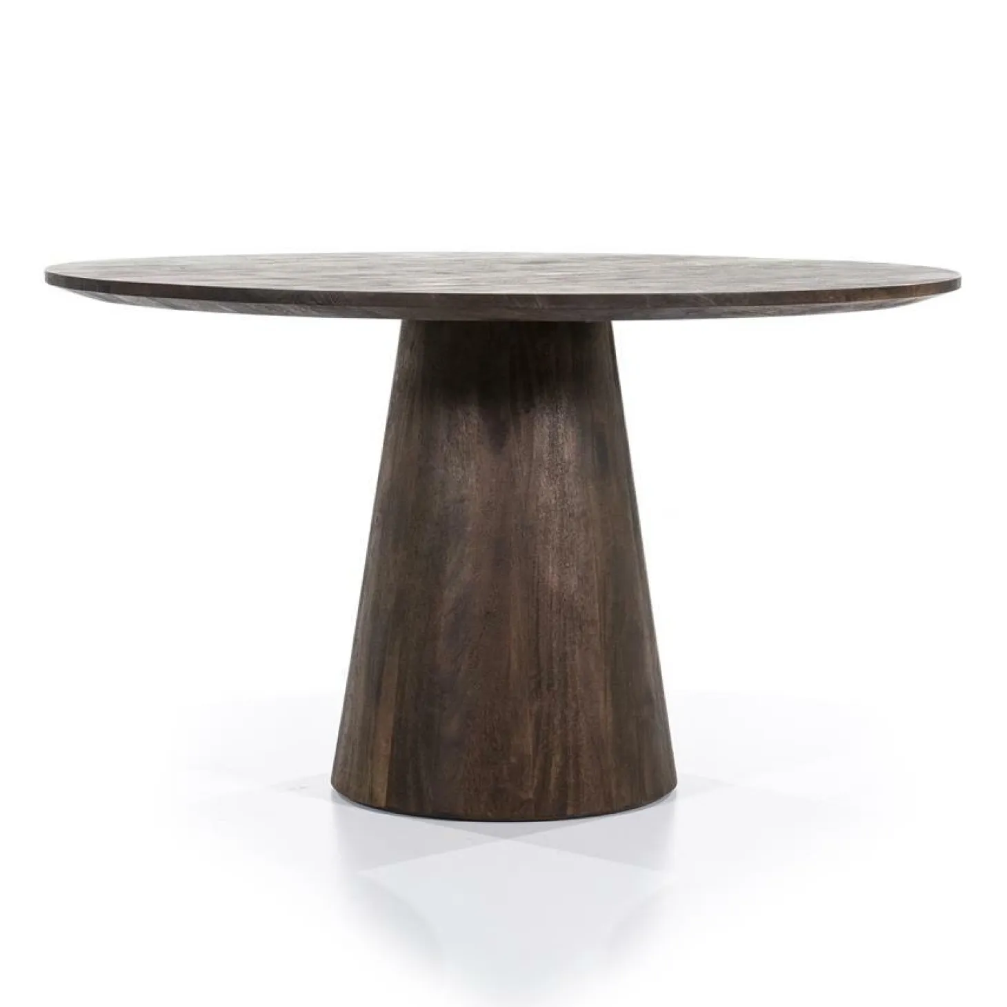 Ronde Eettafel Aron Mangohout Bruin - 130cm - Loft24.nl