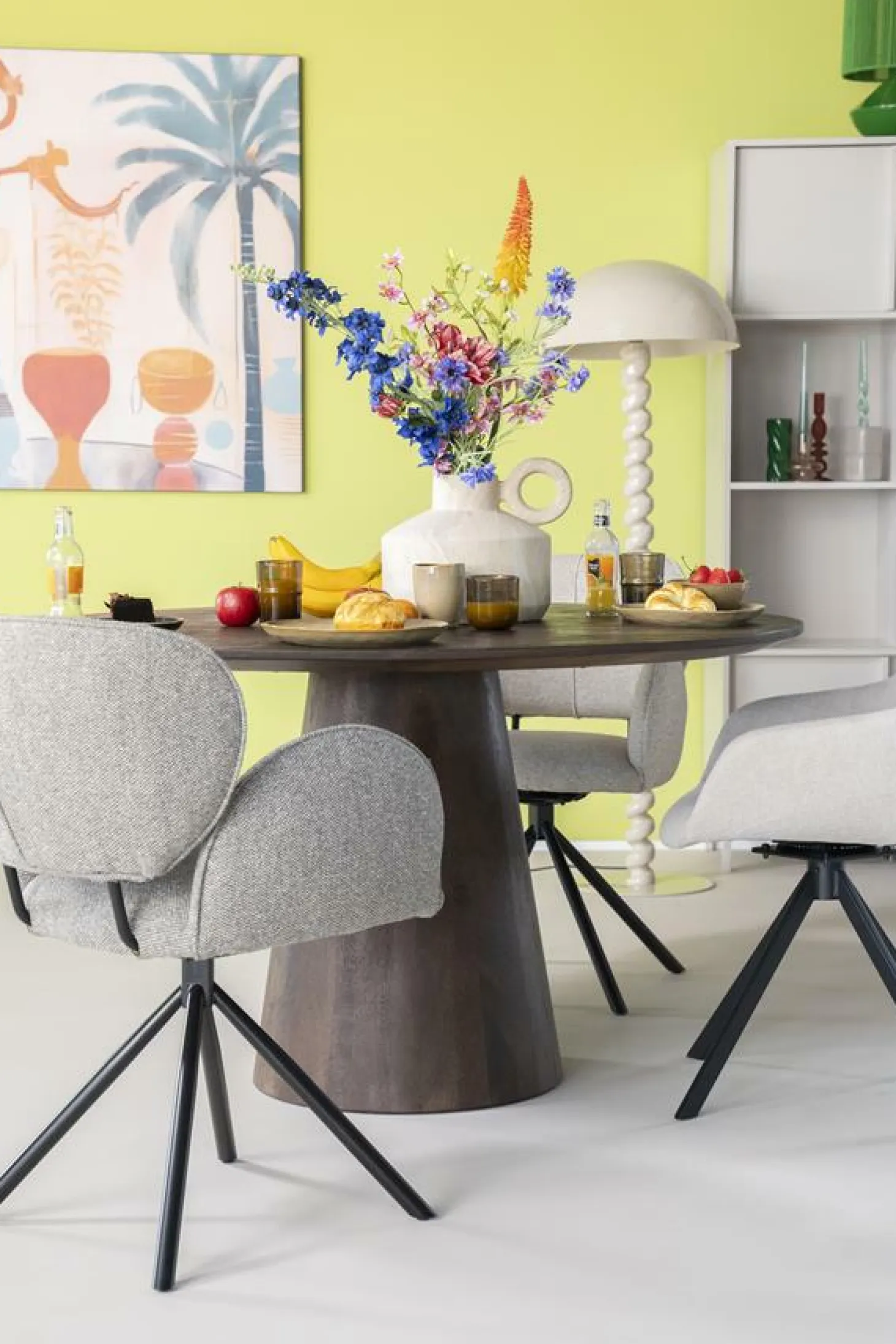 Ronde Eettafel Aron Mangohout Bruin - 130cm - Loft24.nl