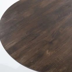 Ronde Eettafel Aron Mangohout Bruin - 130cm - Loft24.nl