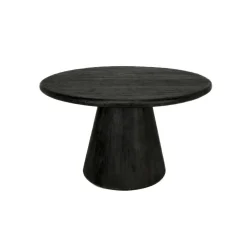 Ronde Eettafel Asti Mangohout 130cm kleur Zwart - Loft24.nl