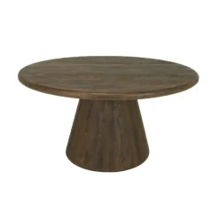 Ronde Eettafel Asti Mangohout kleur Olijfbruin - Loft24.nl