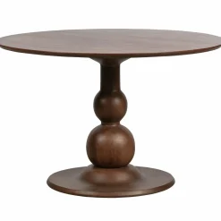 Ronde Eettafel Blanco Mangohout, 120cm, kleur Walnoot - Loft24.nl