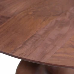 Ronde Eettafel Blanco Mangohout, 120cm, kleur Walnoot - Loft24.nl