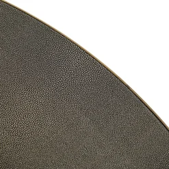 Ronde Eettafel Bloomville segrijn lederlook Ø140cm - Zwart - Loft24.nl