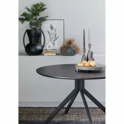 Ronde Eettafel Bruno 120cm, kleur Zwart - Loft24.nl