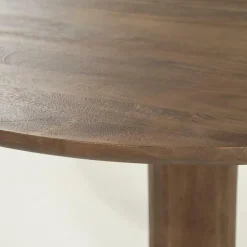 Ronde Eettafel coco Mangohout 130cm - Lichtbruin - Loft24.nl