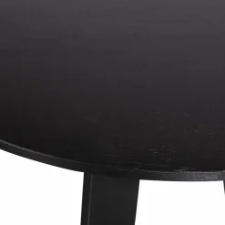 Ronde Eettafel Fries Eiken, 129cm - Zwart - Loft24.nl