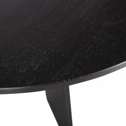 Ronde Eettafel Fries Eiken, 129cm - Zwart - Loft24.nl