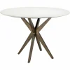 Ronde Eettafel Maisy Marmer Ø 114 cm - Wit - Loft24.nl