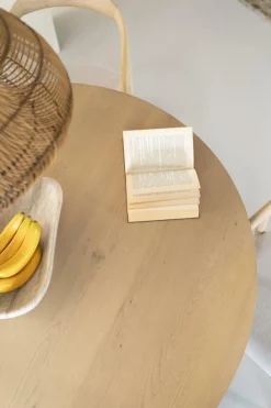 Ronde Eettafel Nola Eikenhout 130 cm - Naturel - Loft24.nl