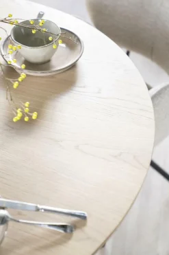 Ronde Eettafel Nola Eikenhout 130 cm - Naturel - Loft24.nl