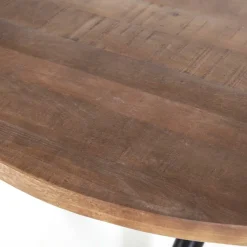 Ronde Eettafel Oscar mangohout met kruispoot Naturel 150cm - Loft24.nl