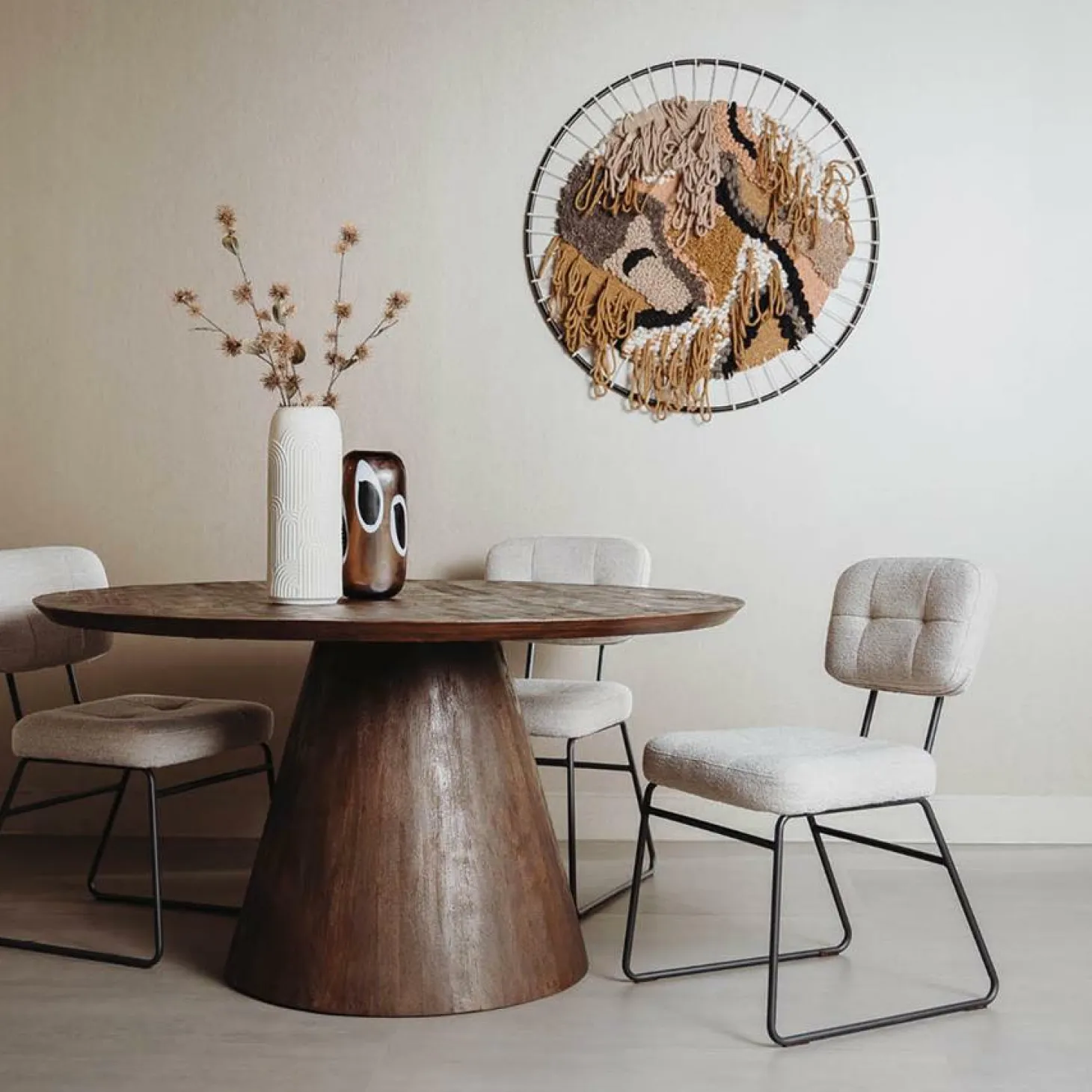 Ronde Eettafel Premana Mangohout Bruin - 150cm - Loft24.nl