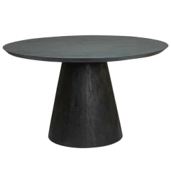 Ronde Eettafel Premana Mangohout Zwart - 130cm - Loft24.nl