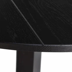 Ronde Eettafel Rhonda Eikenhout 130cm - Zwart - Loft24.nl