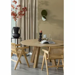 Ronde Eettafel Rhonda Eikenhout - 150 cm - Loft24.nl
