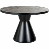 Ronde Eettafel Russel steenfineer Ø120cm - Zwart - Loft24.nl
