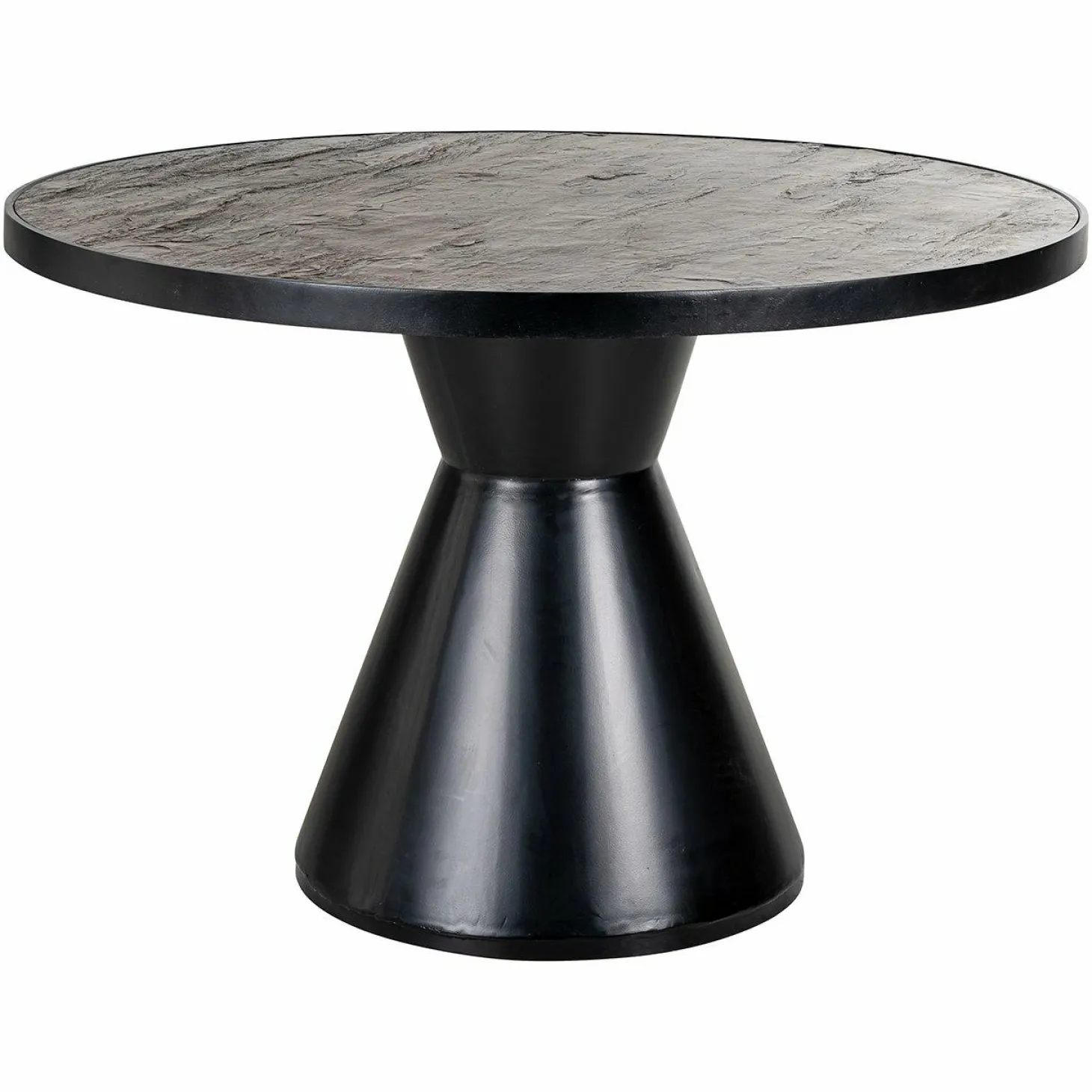Ronde Eettafel Russel steenfineer Ø120cm - Zwart - Loft24.nl