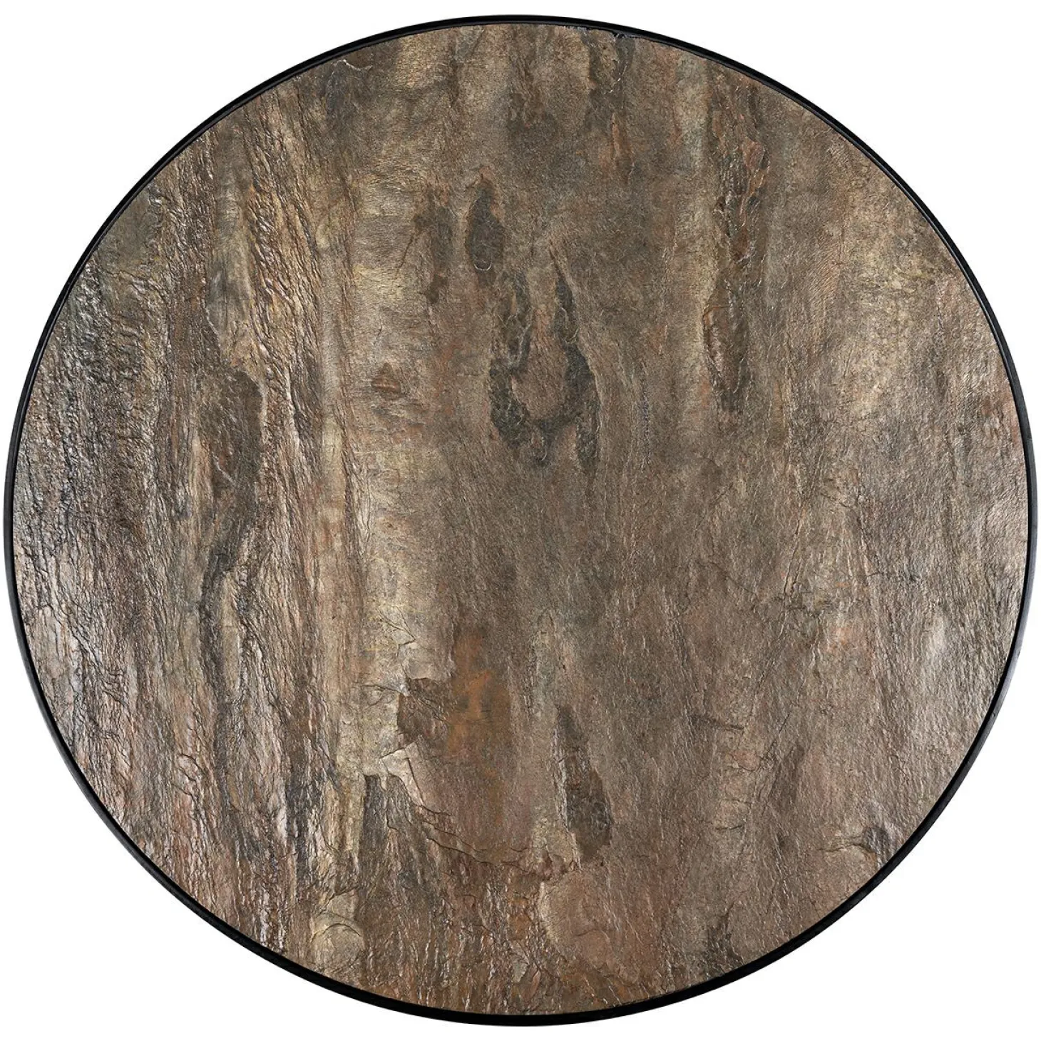 Ronde Eettafel Russel steenfineer Ø120cm - Zwart - Loft24.nl